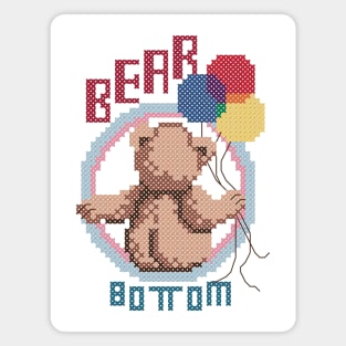 Bear Bottom Cross Stitch Magnet